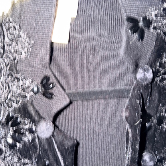 Chico's Black Embellished Blazer - Picture 9 of 12